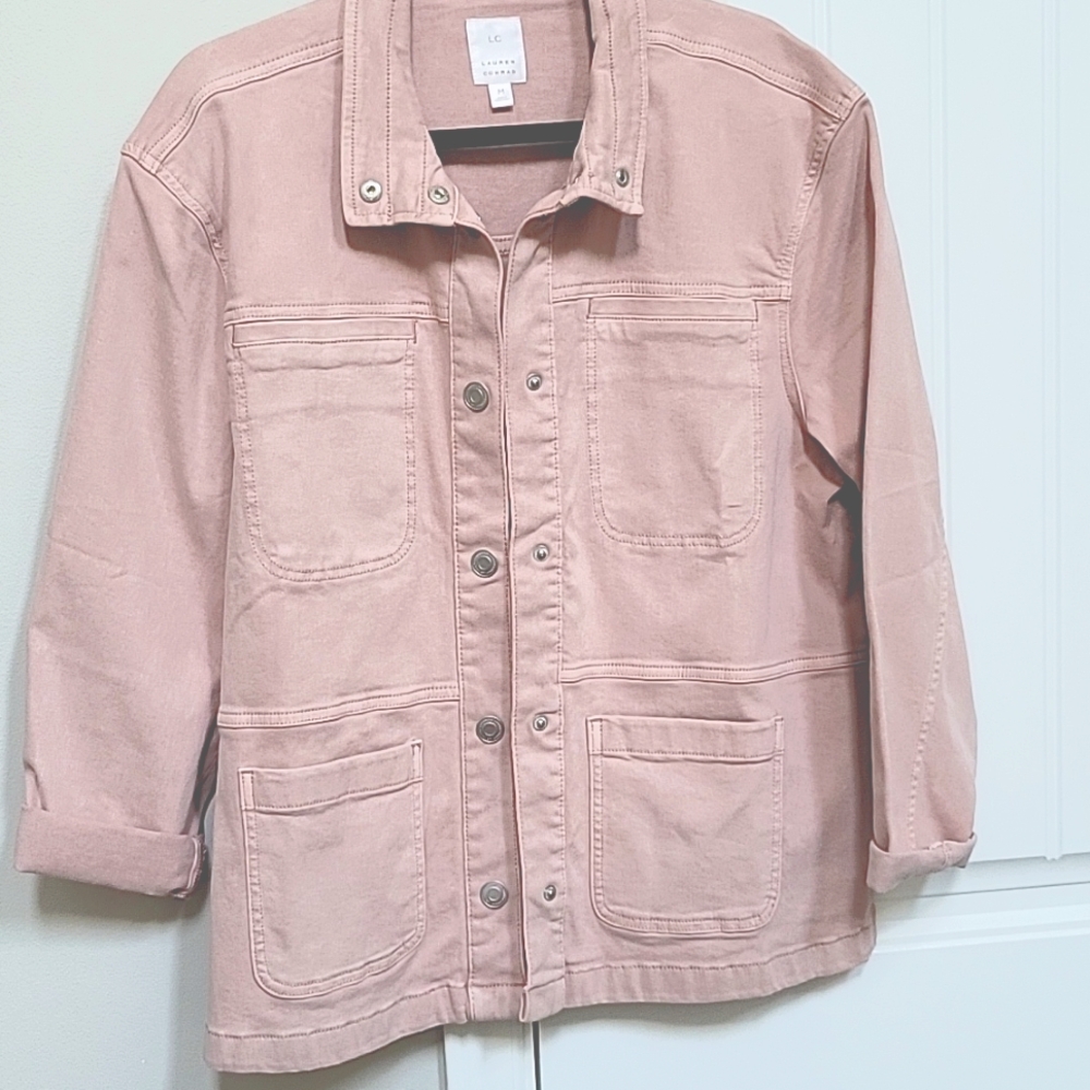 Women's Lauren Conrad Anorak Denim Jacket - Picture 3 of 5